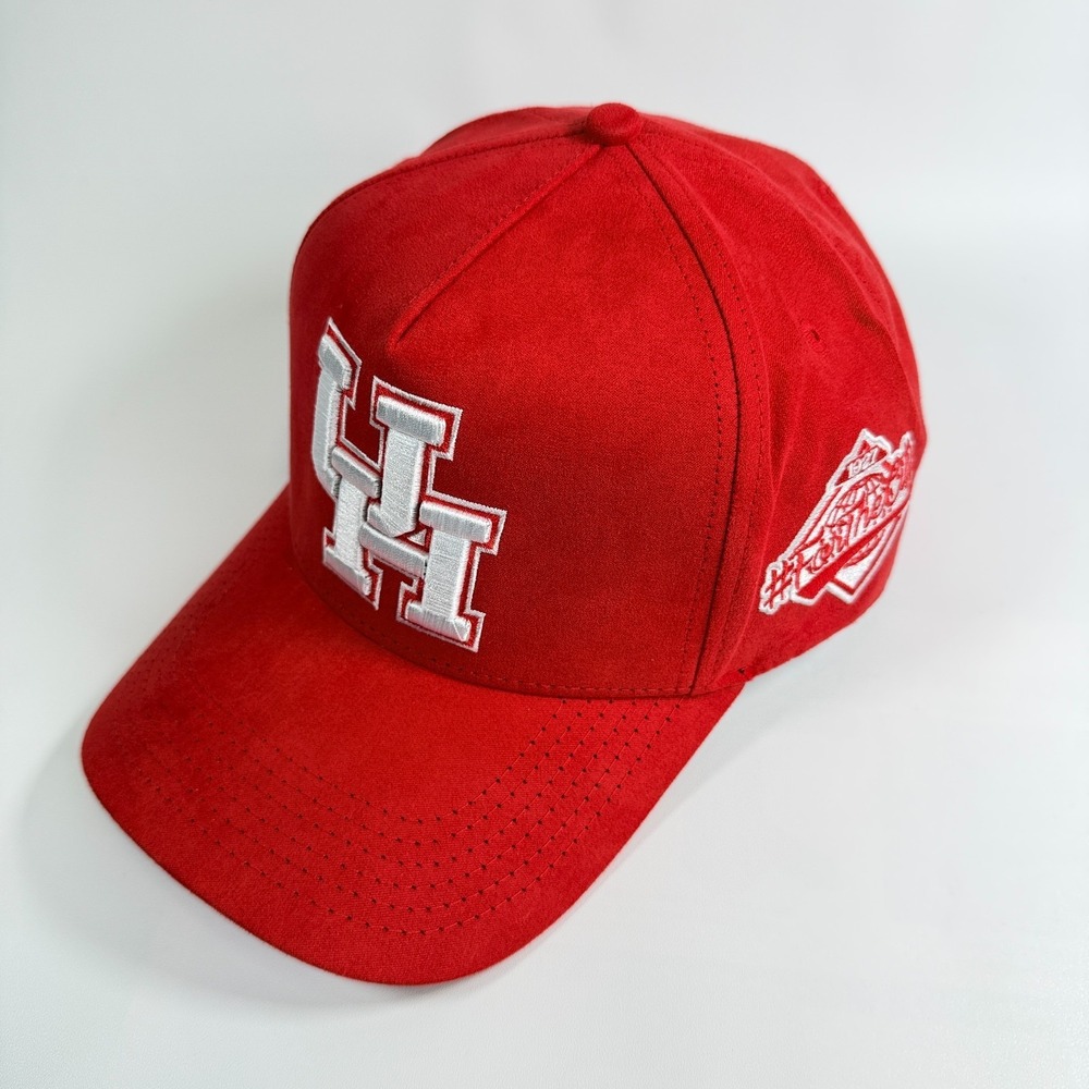 Houston Cougars Woodn‎ Grail Suede Snapback Hat Red For The City UH Cap